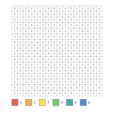 Colour by Number — a page generated by Lakolam