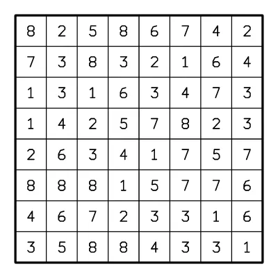 A hitori page generated by Lakolam at seed 0xa11ce