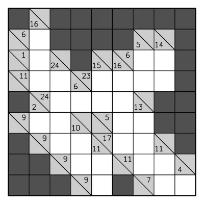 A kakuro page generated by Lakolam at seed 0xa11ce