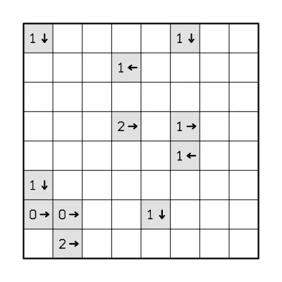 Yajilin — a page generated by Lakolam